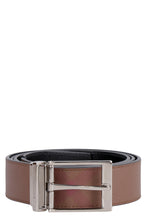 Load image into Gallery viewer, Leather and fabric reversible belt
