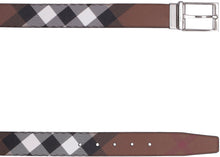 Load image into Gallery viewer, Leather and fabric reversible belt
