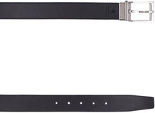 Load image into Gallery viewer, Leather and fabric reversible belt
