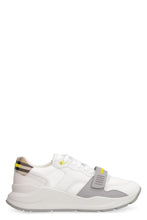 Load image into Gallery viewer, Leather and fabric low-top sneakers
