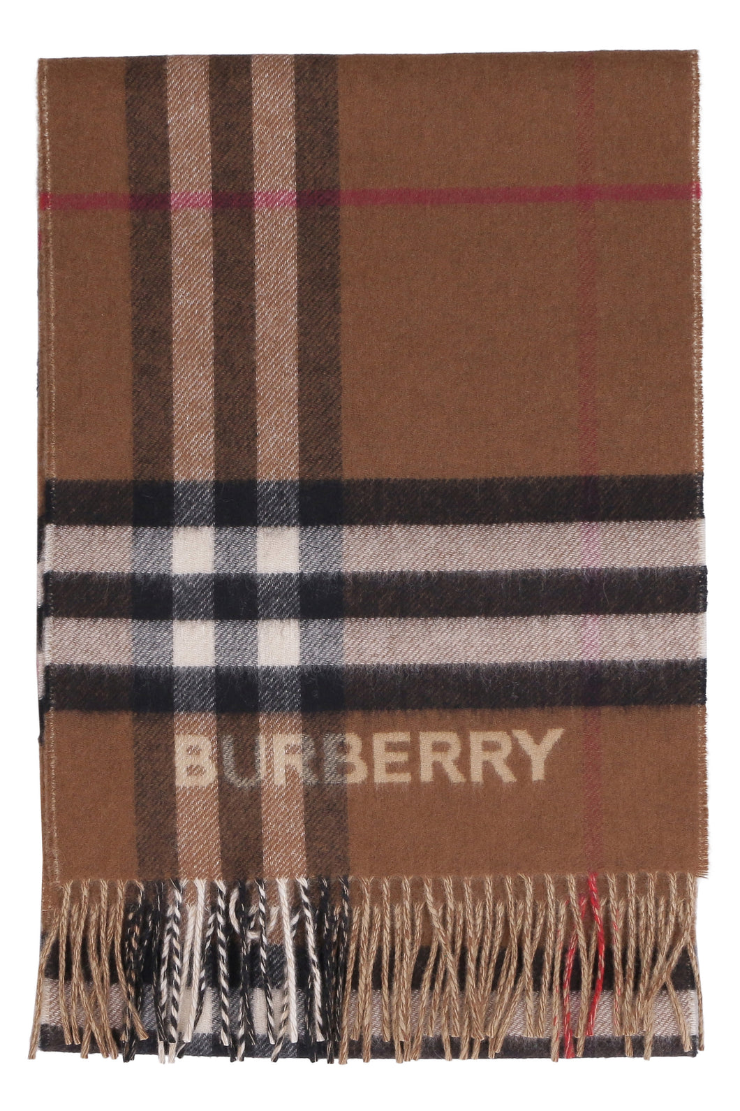 Checked cashmere scarf