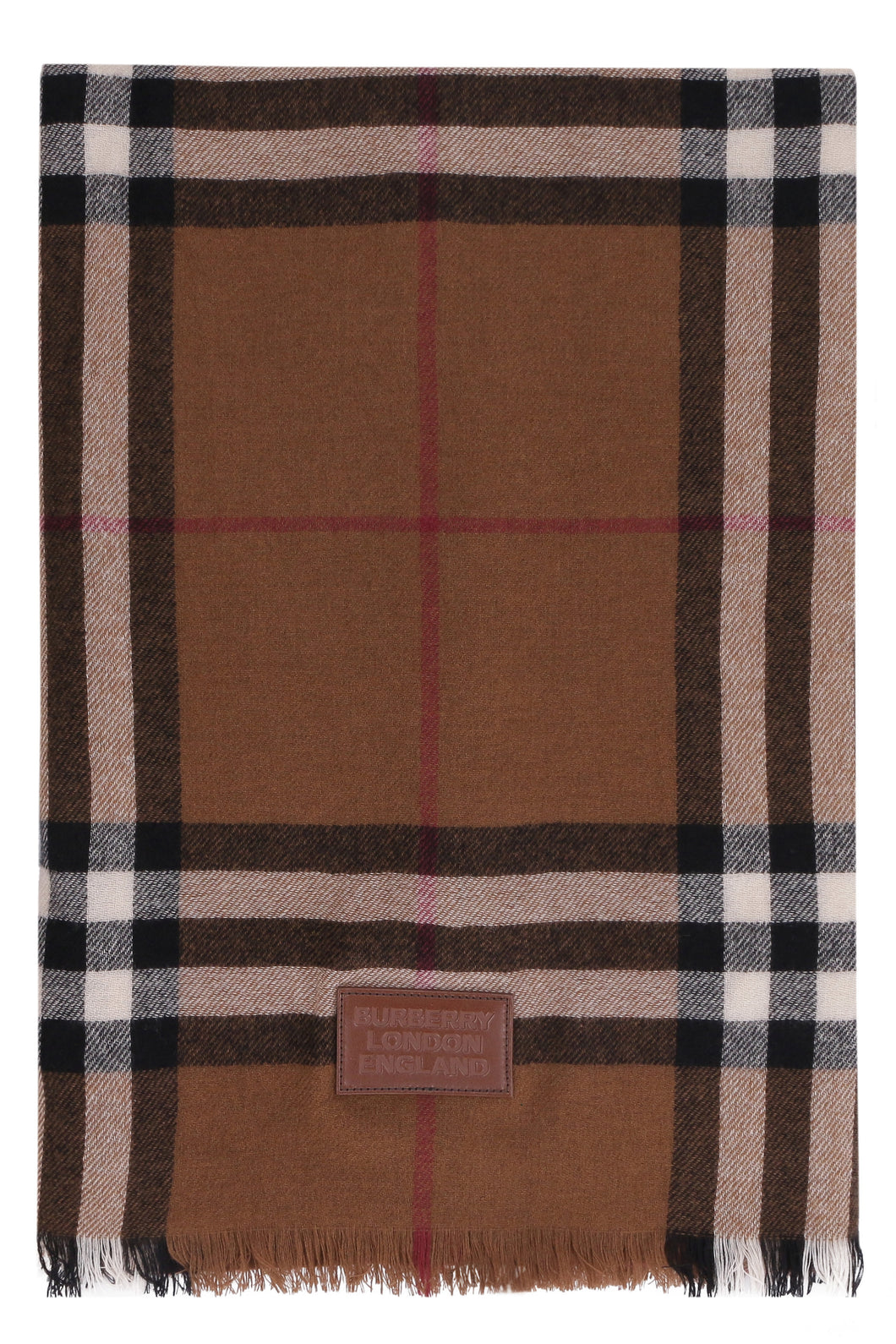 Checked cashmere scarf