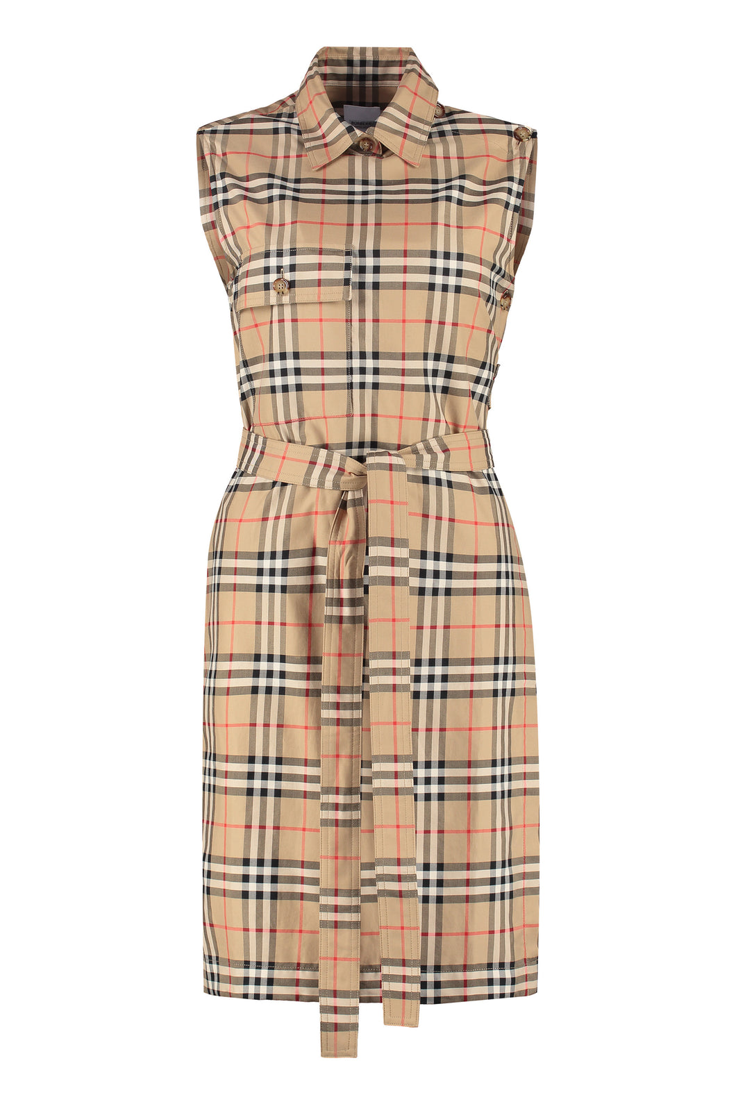 Checked cotton shirtdress