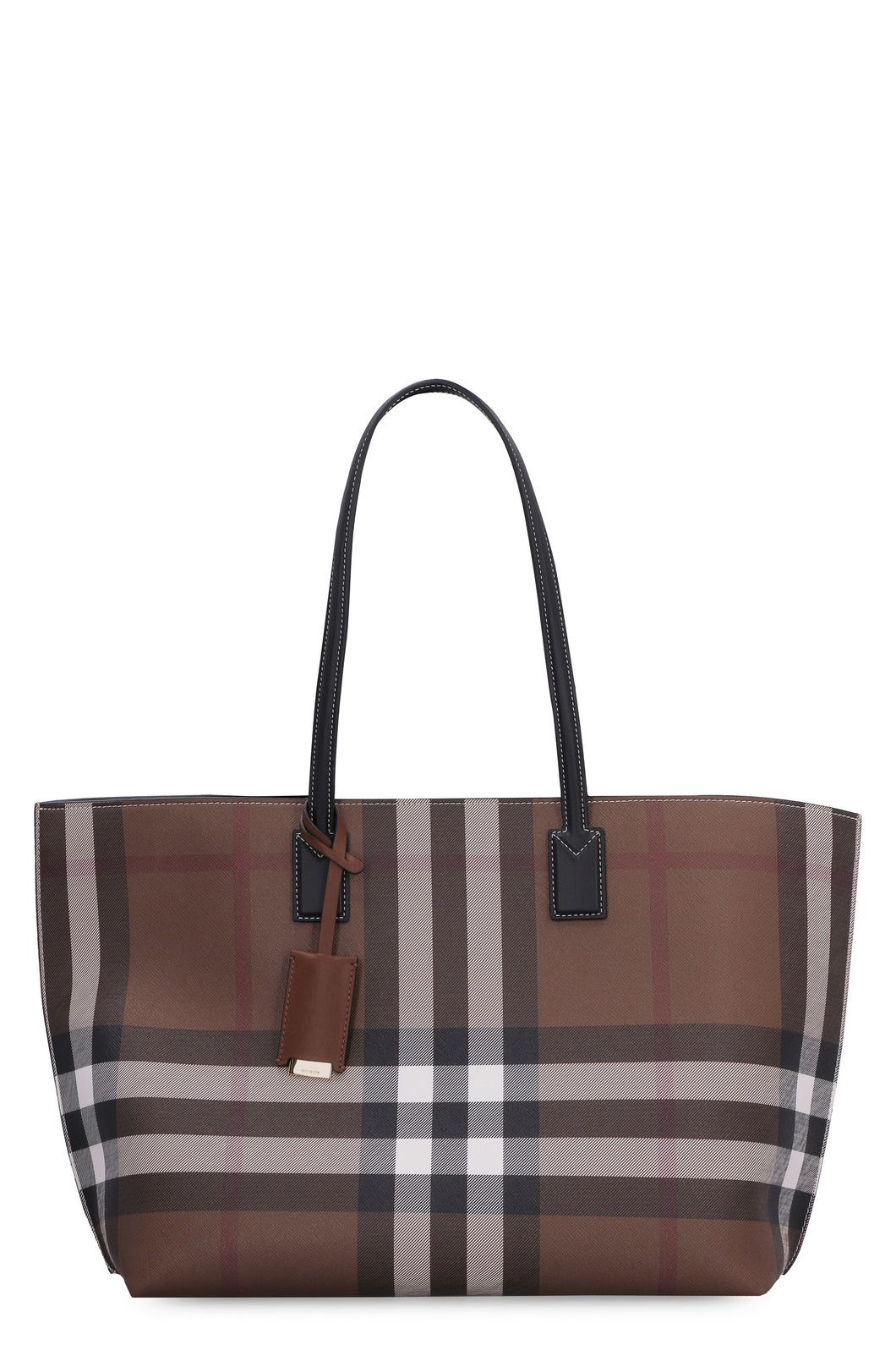 Checked tote bag