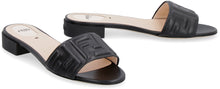 Load image into Gallery viewer, Leather slides with logo
