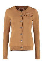 Load image into Gallery viewer, Wool blend cardigan with nacre buttons
