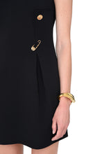 Load image into Gallery viewer, Decorative buttons sheath dress
