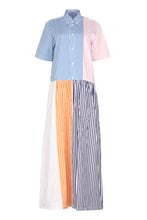 Load image into Gallery viewer, Striped cotton shirtdress
