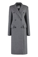 Load image into Gallery viewer, Adua Double-breasted wool and cashmere coat
