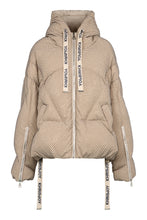 Load image into Gallery viewer, Puff Khris Rhinestone Hooded down jacket
