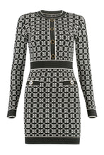 Load image into Gallery viewer, Jacquard knit mini-dress
