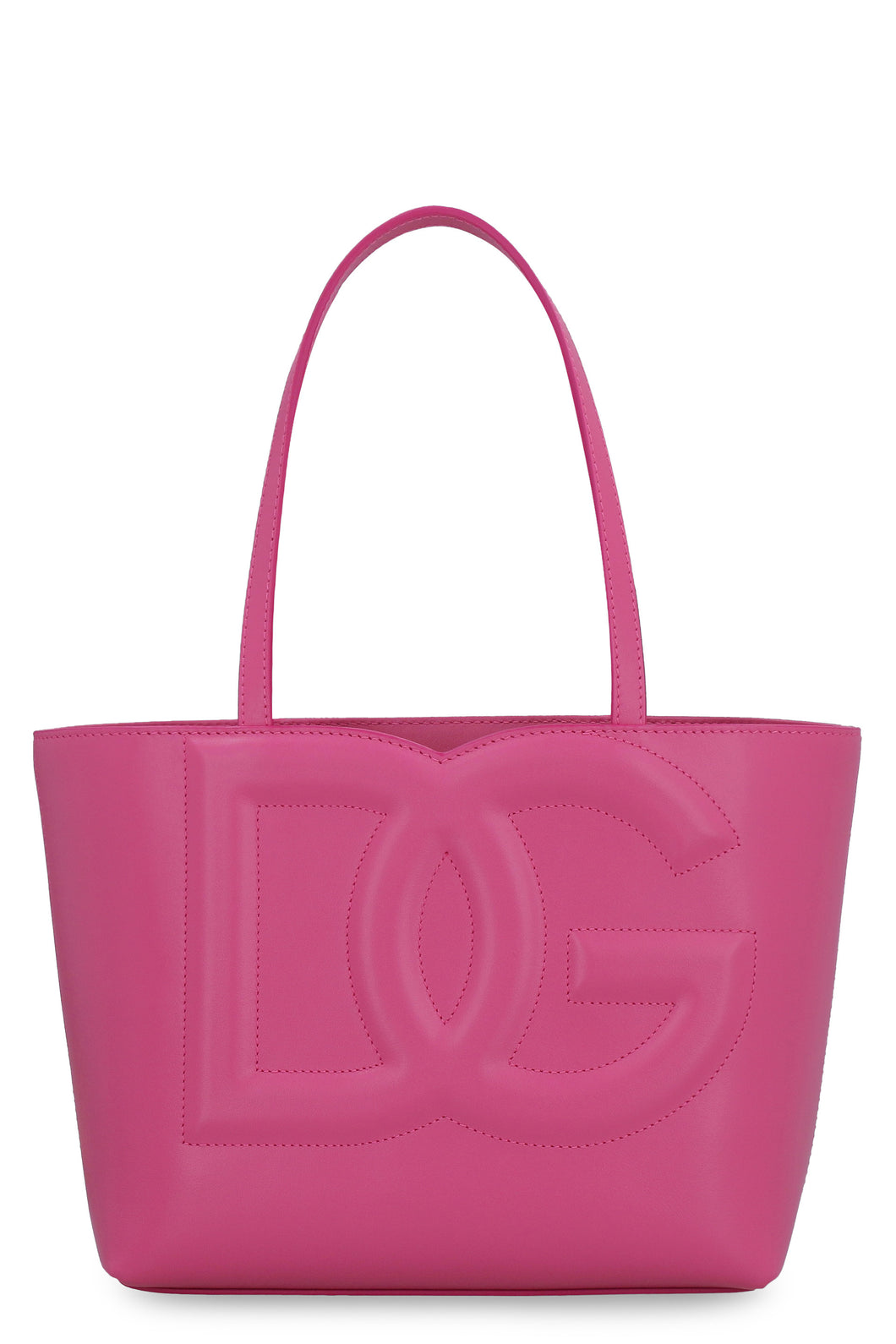 Logo leather tote bag