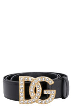 Load image into Gallery viewer, Leather belt with metal buckle
