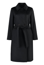 Load image into Gallery viewer, Bcollage double-breasted virgin wool coat
