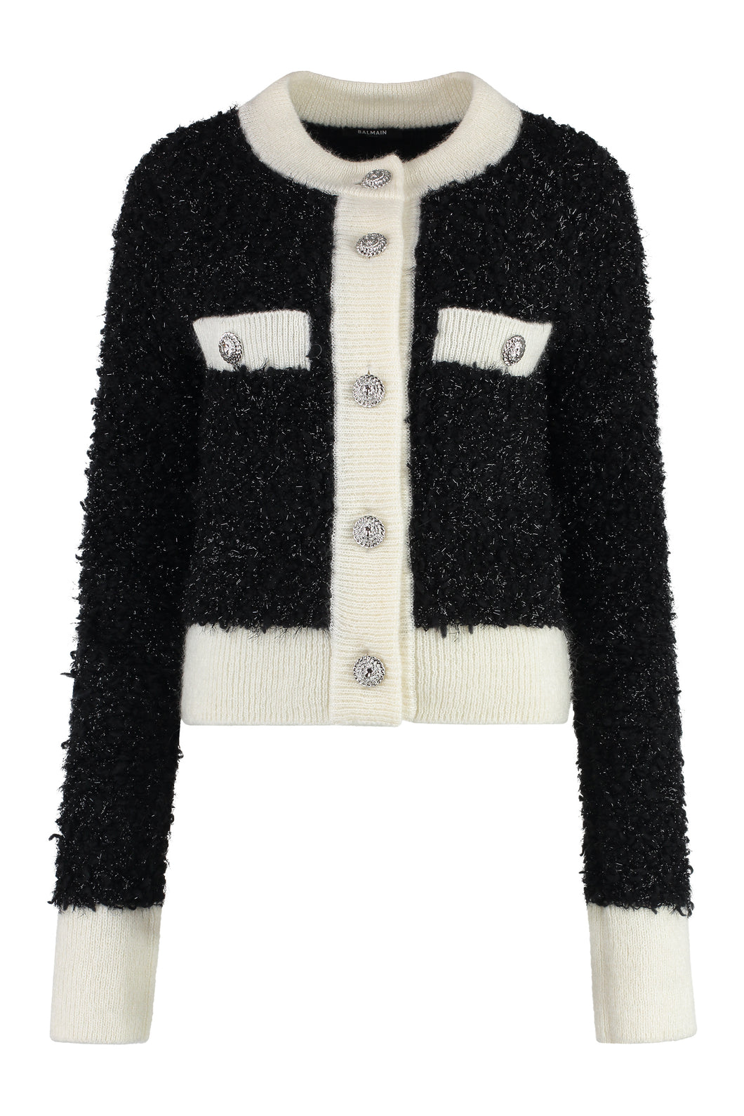 Textured-knit cardigan