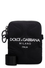 Load image into Gallery viewer, Leather and nylon messenger bag
