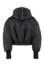 Load image into Gallery viewer, Hooded bomber-style down jacket
