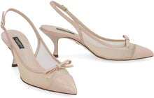 Load image into Gallery viewer, Mesh pointy-toe slingbacks
