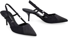 Load image into Gallery viewer, Fabric slingback pumps
