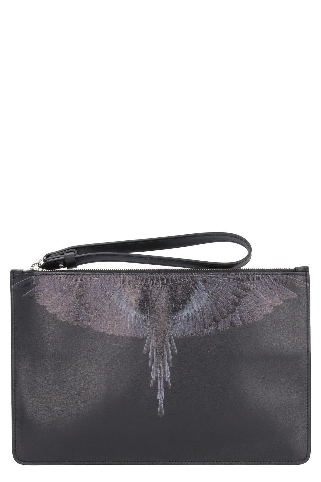 Printed leather flat pouch