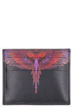 Load image into Gallery viewer, Red Wings print leather card holder
