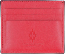 Load image into Gallery viewer, Red Wings print leather card holder
