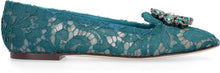 Load image into Gallery viewer, Lace ballet flats with embellished appliqué

