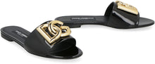 Load image into Gallery viewer, Leather slides with logo
