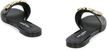 Load image into Gallery viewer, Leather slides with logo
