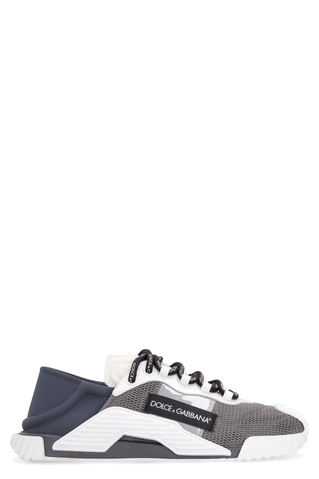 NS1 leather and fabric low-top sneakers