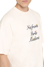 Load image into Gallery viewer, Slogan à Fleurs cotton crew-neck T-shirt

