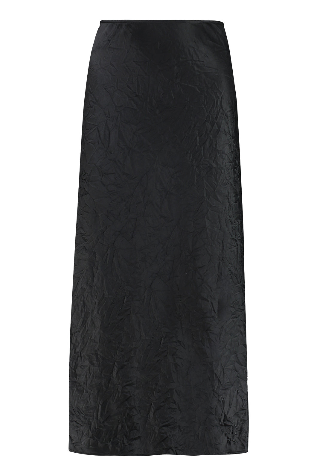 Satin midi skirt