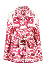 Load image into Gallery viewer, Printed silk pajama shirt
