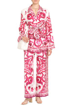 Load image into Gallery viewer, Printed silk pajama shirt
