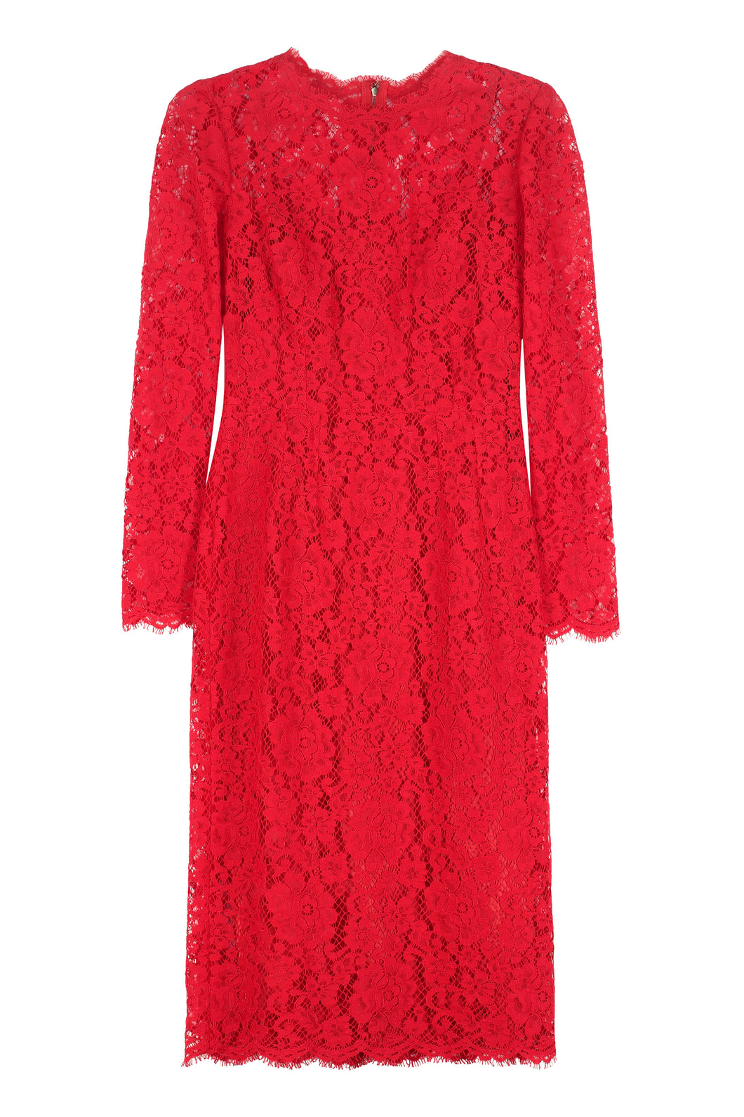Floral macramé-lace dress