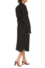 Load image into Gallery viewer, Belted silk dress
