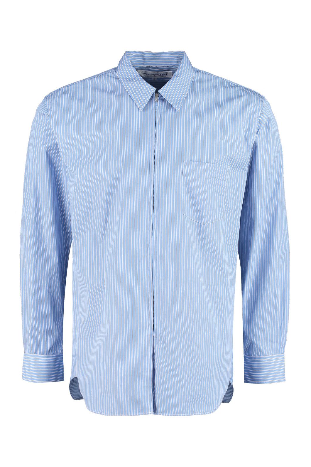 Striped poplin shirt