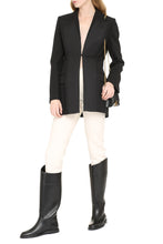 Load image into Gallery viewer, Contrasting lapel tuxedo blazer
