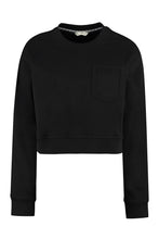 Load image into Gallery viewer, Cotton crew-neck sweatshirt with logo
