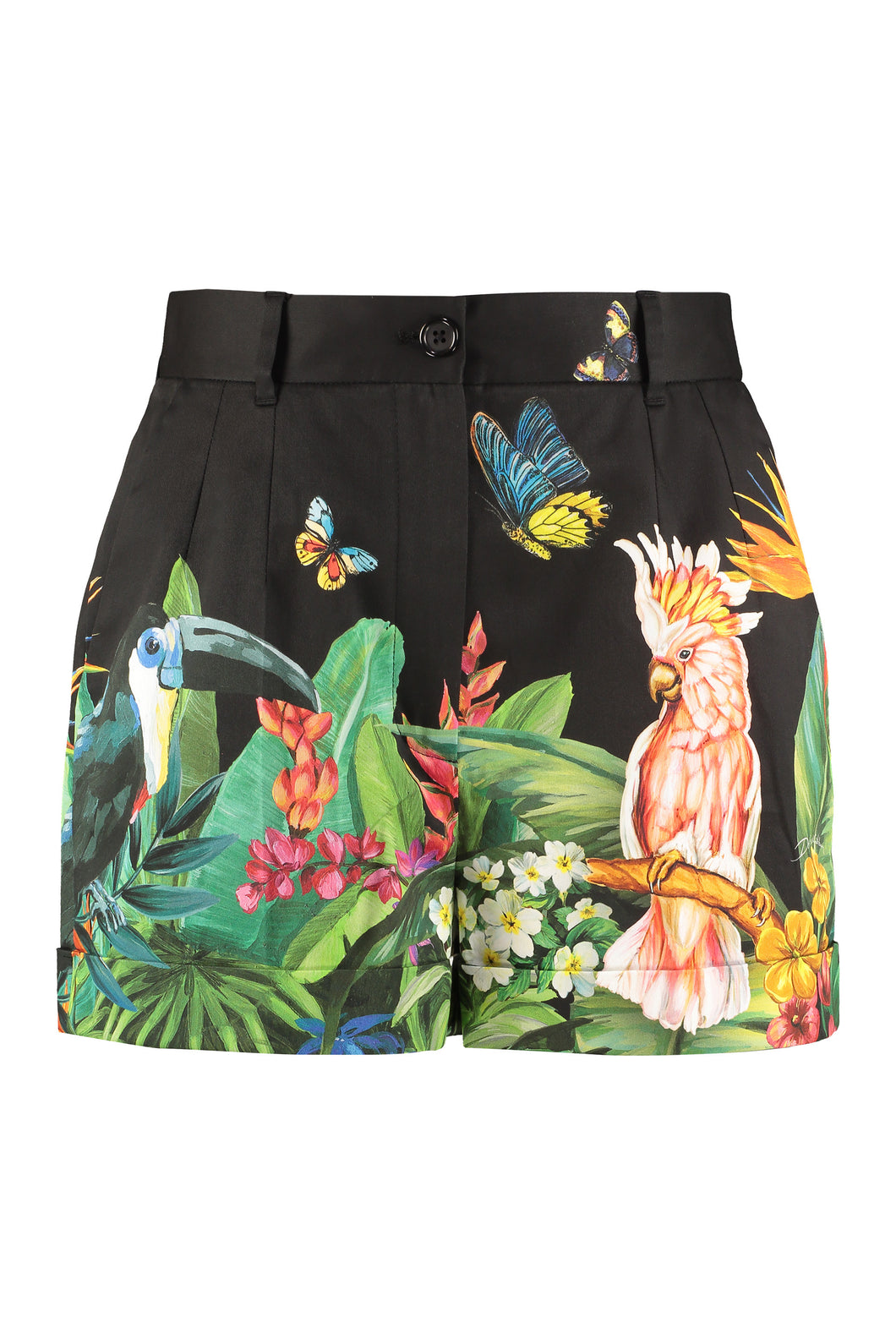 Printed cotton shorts