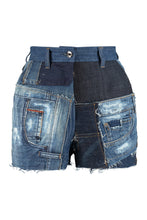 Load image into Gallery viewer, High-rise cut-off denim shorts
