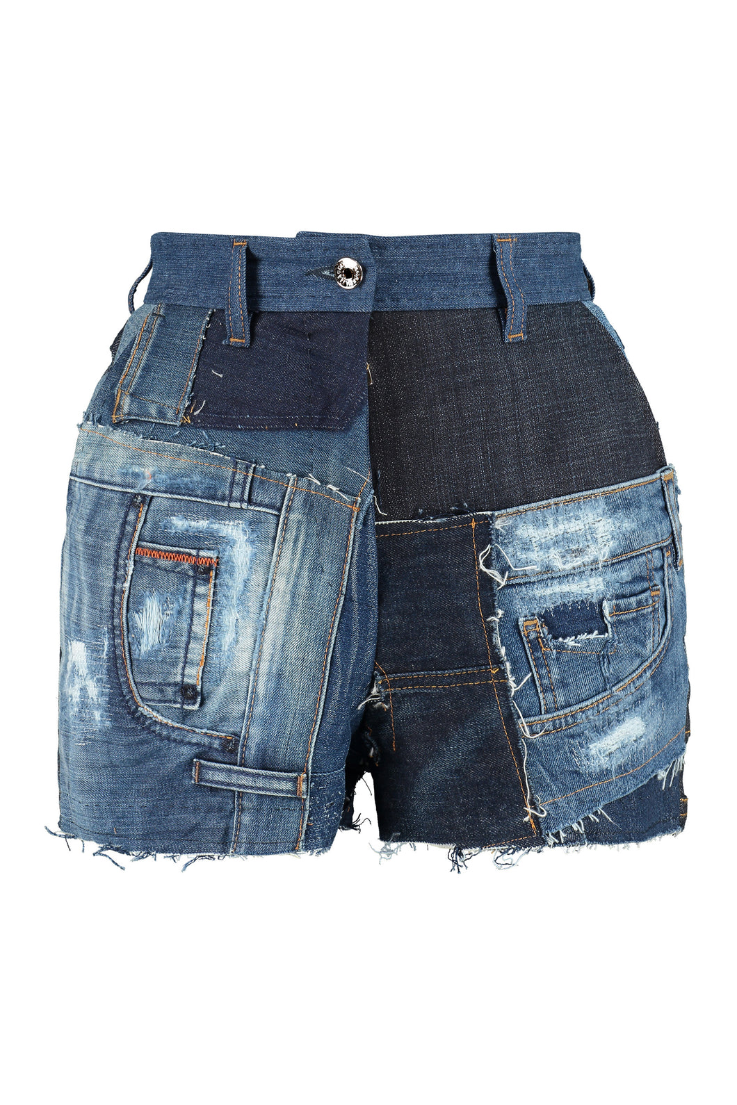 High-rise cut-off denim shorts