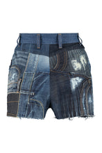 Load image into Gallery viewer, High-rise cut-off denim shorts
