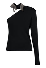 Load image into Gallery viewer, Knitted one-shoulder top
