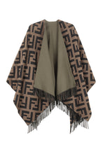 Load image into Gallery viewer, Wool and cashmere blend poncho
