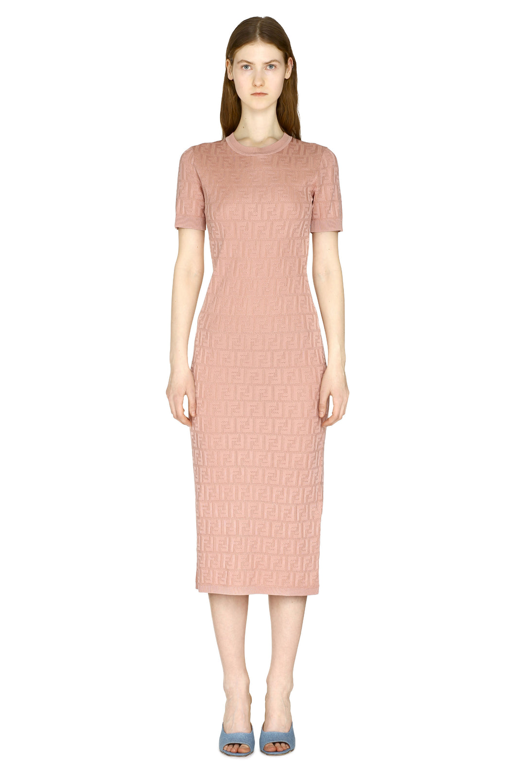 Jacquard knit midi-dress