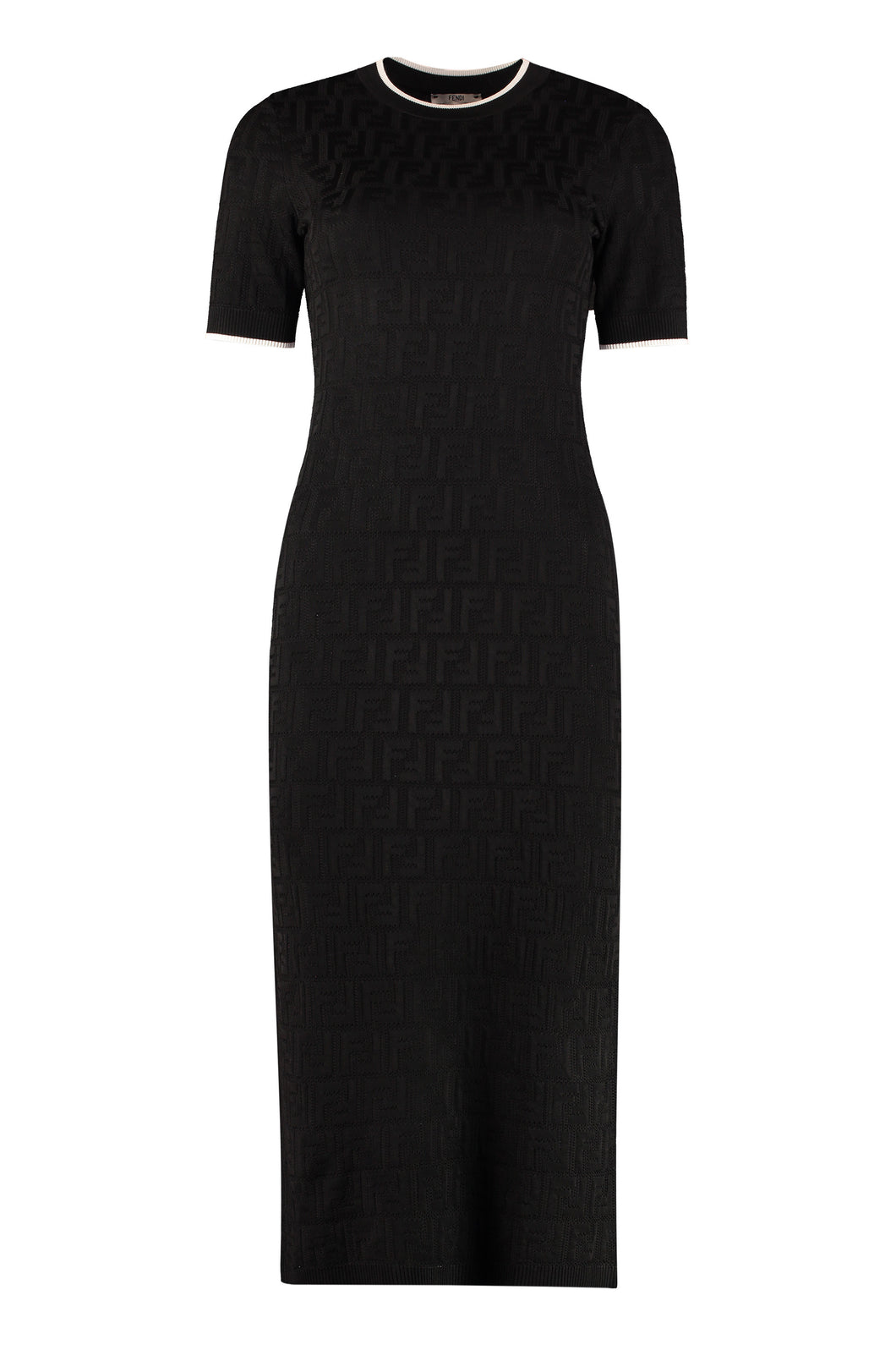 Jacquard knit midi-dress