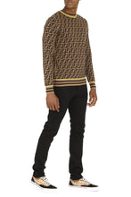 Load image into Gallery viewer, All over logo crew-neck sweater
