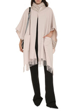 Load image into Gallery viewer, Wool and cashmere blend poncho
