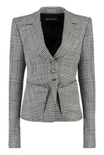 Load image into Gallery viewer, Houndstooth wool blazer
